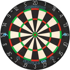 Mission Darts Samurai Infinity | Professional Competition Standard Dartboard with Ultra Thin Knife Life Wire Construction and Black Ring | DB058