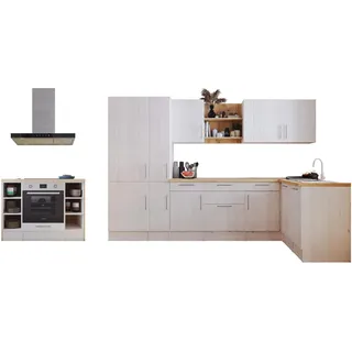 Respekta Winkelküche L-Form 310 x 172 cm Weiß