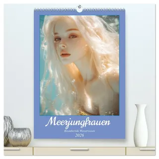 Meerjungfrauen - Bezaubernde Wasserwesen (hochwertiger Premium Wandkalender 2026 DIN A2 hoch), Kunstdruck in Hochglanz: Schönheit und Anmut der Meerjungfrauen (CALVENDO Glaube)