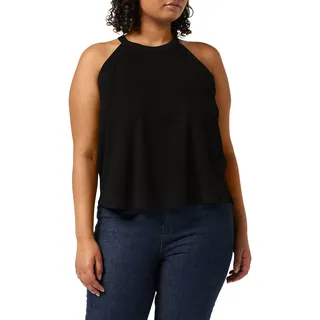 Urban Classics Damen Ladies Peached Rib Neckholder Sport Tank Top, Schwarz (Black 00007), Medium (Herstellergröße: M) , Sport Tank Top