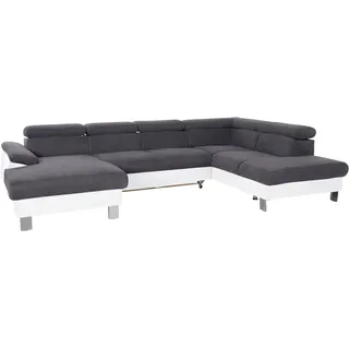COTTA Wohnlandschaft »Komaris U-Form, B: 320 cm« mit Kopfteilverstellung, optional Bettfunktion, Bettkasten & Licht, weiß
