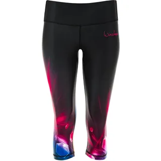 Leggings WINSHAPE "AEL202-COSMIC", Damen, Gr. S, Normalgrößen, schwarz (cosmic), 80% Polyester, 20% Elasthan, Hosen Leggings, Capri-Leggings mit Anti-Rutsch-Effekt