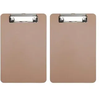 MAUL Klemmbrett A5 MAULbasic | Schreibbrett aus Holz im DIN A5 Hochformat | Clipboard zum Aufhängen | Klemmer zur Aufbewahrung von Papier | für Büro, Küche und Werkstatt | Holz (Packung mit 2)