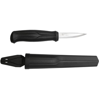 Morakniv Wood Carving Basic, Holz- und Kerbschnitzmesser aus Edelstahl, M-12658, Schwarz