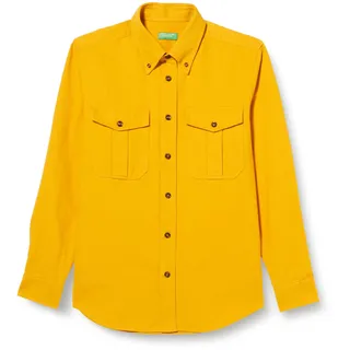 United Colors of Benetton Herren 52uruq03v Hemd, gelb, Small