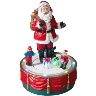 Konstsmide LED-Szenerie Weihnachtsmann mit Wichteln mit 10 Bunten Dioden