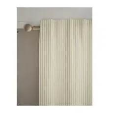 M&S Collection Multiway-Vorhänge aus reiner Baumwolle mit Streifenmuster - Light Grey, Light Grey, 117 x 137 cm (B x L)