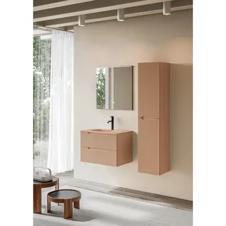 Belluti Badezimmer , Altrosa , Holzwerkstoff , 3-teilig , 2 Schublade(n),2 Schublade(n) Schubladen , 70 cm , hängend, individuell planbar, Zusatzausstattung erhältlich, Typenvielfalt, Permanentablauf notwendig, Waschbecken ohne Überlaufloch , Badezimmer, Badmöbelsets & Badmöbelserien, Badmöbel-Sets