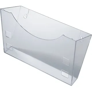 Helit A4 Prospekthalter Wandmontiert Transparent H6103002 24,1 x 10,7 x 15 cm