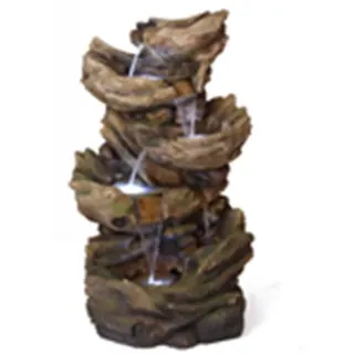 UBBINK Kaskadenbrunnen Sedona Felsstruktur mit LED-Beleuchtung H 134 x 77 x 55 cm