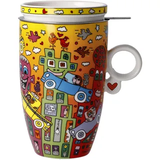 GOEBEL James Rizzi James Rizzi - Not Getting Around the Traffic - Teetasse mit Deckel und Sieb