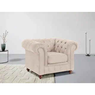 Home Affaire Sessel Chesterfield Polyester 105 x 74 x 89 cm Beige