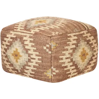 Beliani Pouf BEEL Jute Bunt