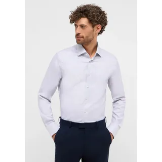 Langarmhemd ETERNA "SLIM FIT", Herren, Gr. 40, Normalgrößen, grau (hellgrau), Twill, 100% Baumwolle, schmal, Manschette, Hemden Langarmhemd, NON IRON (bügelfrei)