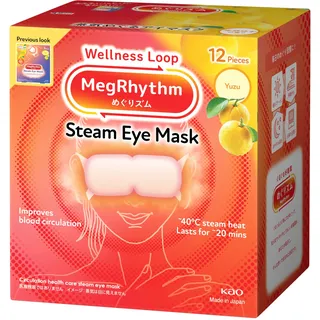 Kao MEGURISM Health Care Dampf Warme Augenmaske, Hergestellt in Japan, Yuzu-Reif, 12 Blatt