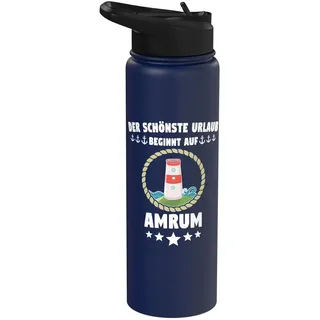 Amrum Urlaub Nordseeküste Souvenir Inselurlaub Amrum Stainless Steel Insulated Water Bottle