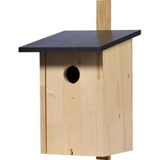 Bild dobar® Nistkasten für Stare und Spechte - Vogelbrutkasten zum Aufhängen - 22 x 25 x 32 cm - Natur