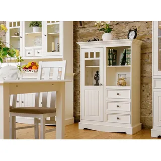 Landhaus Kommode Schrank Regale Echtholz Hochschrank Regal Bücher Bar Schränke