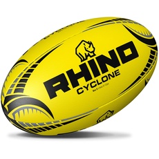 Rhino Cyclone Rugbyball, Fluo Yellow, Größe 5