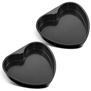 Joyfair Backform Herz, 2 Stück Hochwertige Antihaft Herzbackform Set, 22 x 20 x 5 cm, Herzform Kuchenform für Valentine, Geburtstage & Romantische Anlässe, Hitzebeständig & Gleichmäßiges Backen