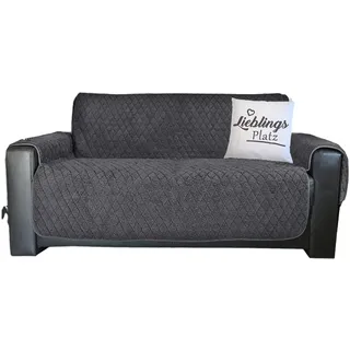 JEMIDI Sherpa Schonbezug Sesselschutz Schutzbezug Sofahusse Sessel Schoner Sofabezug Sofaschonbezug Sofa Überwurf Sofa Überdecke für 2 Sitzer (Anthrazit)