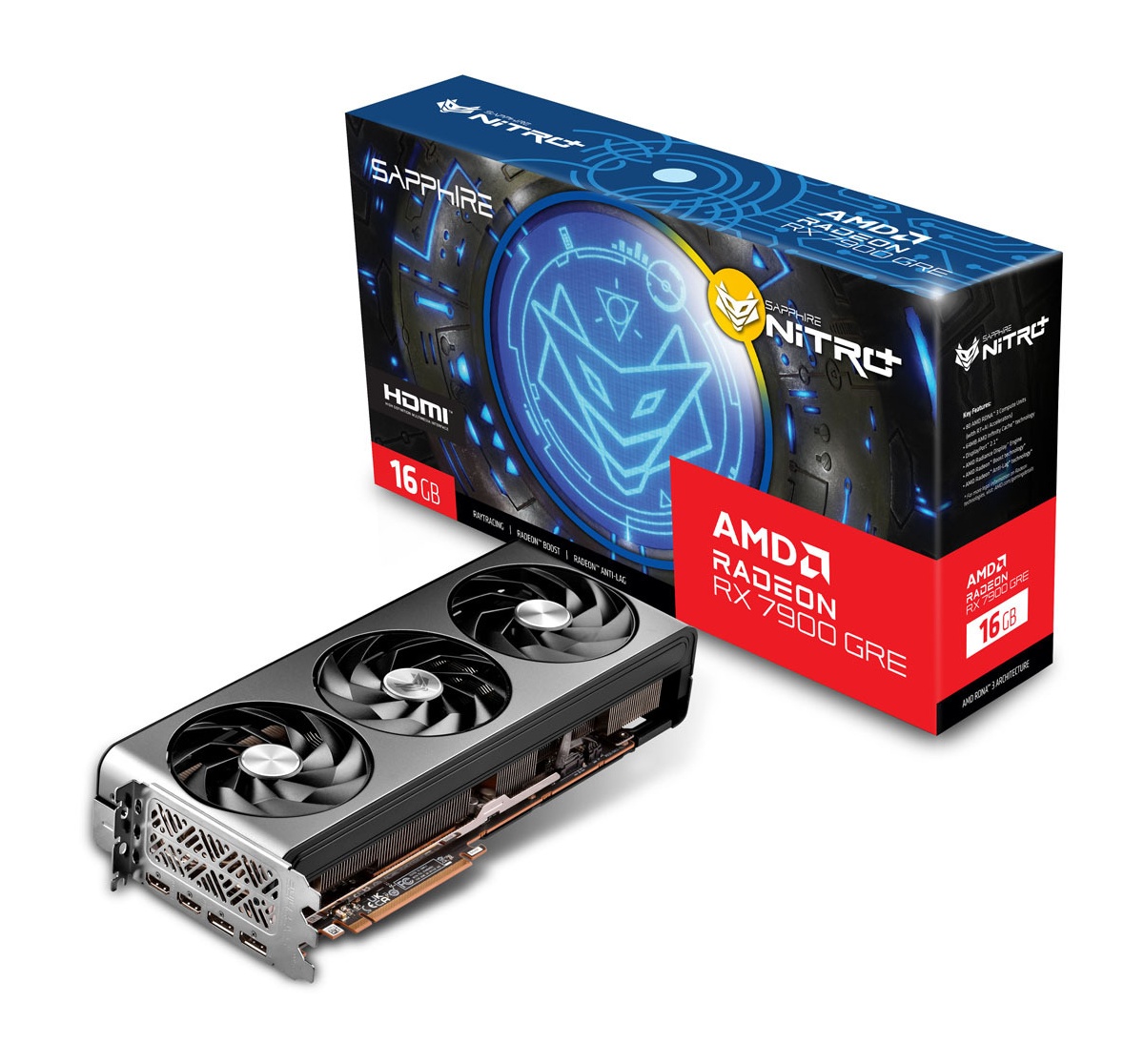 Bild von Nitro+ Radeon RX 7900 GRE OC, 16GB GDDR6, 2x HDMI, 2x DP, lite retail (11325-02-20G / 11325-02-21G / 11325-05)