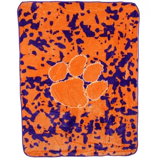 College Covers Everything Comfy Clemson Tigers Überwurfdecke, weich und warm, riesige Raschel-Überwurfdecke, 218,4 x 160 cm