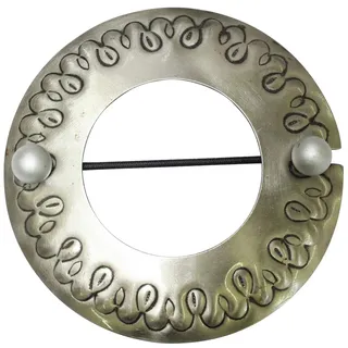 GARDINIA Dekospange Ring, Vorhang-Raffhalter zum Dekorieren und Raffen von Stoffen und Vorhängen, Ø 12 cm,