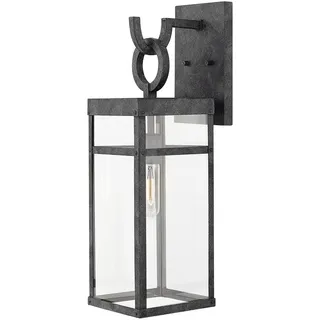 Außenlampe Wand E27 56,4 cm hoch IP44 Grau Vintage Leuchte Garten Hof STROUD