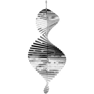 COJJ-3D-Helix-Edelstahl-Windspiel zum Aufhängen für Hof, Garten, Innen- und Außenbereich, Balkon - Hängende Edelstahl-Anhänger