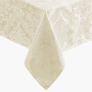 Elrene Damast-Tischdecke Caiden Elegance 70 x 52 Zoll Elfenbein