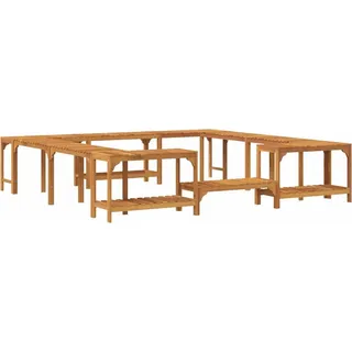 Whirlpool-Umrandung Braun 255 x 255 x 55,5 cm Massivholz Akazie - Braun