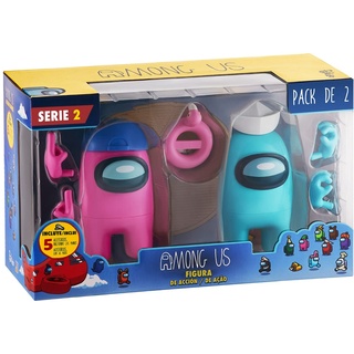 Bizak Among Us S2 Actionfigur 2er Pack - Rosa + Hellblau (64116215)