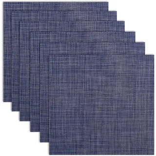 RB RENBERG LISO - Set mit DREI Tischsets - Aus 70% PVC und 30% Polyester - Blaue Tischdecken - Robust, einfach zu waschen und zu verstauen