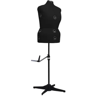 vidaXL Schneiderpuppe Verstellbar Weiblich Schneiderbüste Schaufensterpuppe Torso Mannequin Damenbüste Schaufensterfigur Schwarz L Größe 44-50
