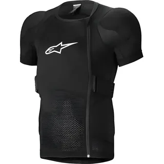 Alpinestars A-Impact Plasma Kurzarm Protektorenjacke, schwarz/weiß, M - Schwarz