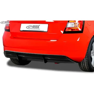 RDX Racedesign Heckschürzenansatz 'Diffuser' kompatibel mit Skoda Fabia III HB (NJ) 2014- (ABS Schwarz glänzend)