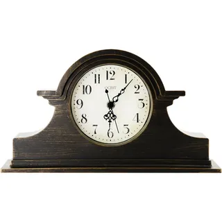 OCEST 33 x 17,8 cm Vintage Landhaus Kaminuhr braun