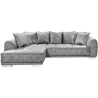ed-lifestyle Ecksofa Mikrofaser 2-Sitzer Grau