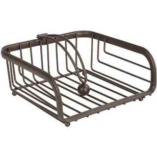 Spectrum Diversified Ashley Flacher Halter mit beschwertem Arm, Serviettenspender, Stabiler Stahl, Küchen- und Esszimmer-Dekor, 1 EA, Bronze