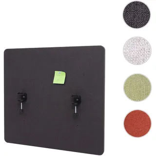 Akustik-Tischtrennwand HWC-G75, Büro-Sichtschutz Schreibtisch Pinnwand, doppelwandig Stoff/Textil ~