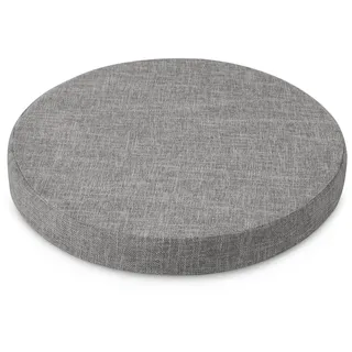 AddGrace Runde Sitzkissen für Esszimmerstühle 1er-Pack 40x40cm Hellgrau