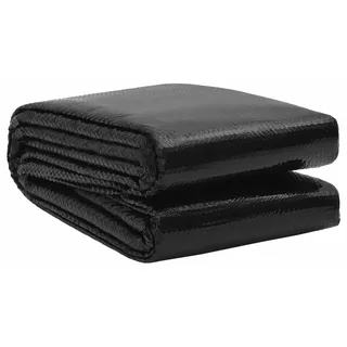 vidaXL Solar Poolabdeckung Hochwertig Ø 250 cm 200 μm Rund PE Schwarz - Schwarz
