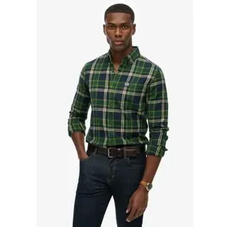 Superdry für Herren. M4011047A Grünes Holzfällerhemd (XXL), Lässig, Baumwolle, Langarm