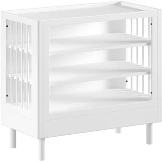 Home Affaire »hochwertig und stabil gebaut, seitlich Sprossen, Buche massiv lackiert« mit 3 geräumigen Fächern, oben Ablage mit Umrandung,