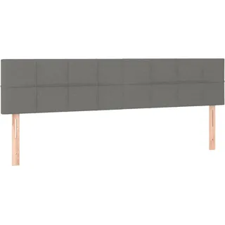 vidaXL Kopfteile 2er set Dunkelgrau 100/5/78/88 Cm Stoff , Textil , Lärche , Rechteckig , 5x88x200 cm , Bett-Kopfteile