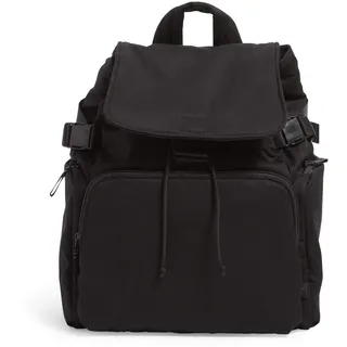 Vera Bradley Damen Cotton Utility Backpack Büchertasche, Schwarz – recycelte Baumwolle