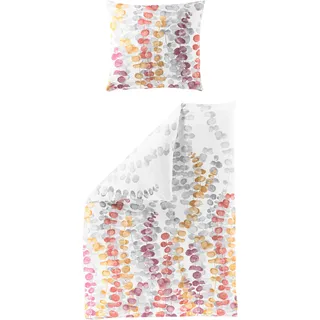 Bettwäsche BIERBAUM "3975", rot, B/L: 135cm x 200cm, 1 Stk., 1 Stk., Mako-Satin, B/L: 80cm x 80cm, 2 Stk., Mako-Satin, Obermaterial: 100% Baumwolle, Bettwäsche, Bettwäsche, Mako-Satin, 100 % Baumwolle, pflegeleicht