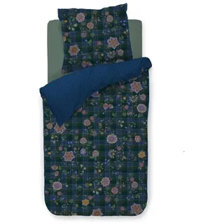 Pip Studio Bettbezugsset Flores Felices Dunkelblau 155x220cm