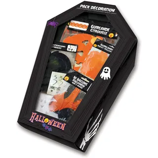 Rubies – Deko-Set Halloween (2 Leinwand, 3 Girlanden, 3 Aufhängungen, 10 Luftballons)